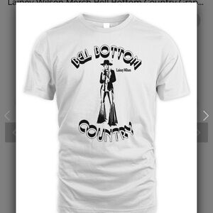 NWT LAINEY WILSON BELL BOTTOM COUNTRY white t-shirt medium Band Shirt